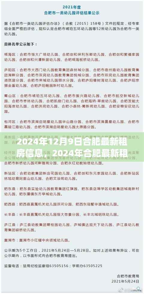 2024年合肥租房指南，全方位解读最新租房信息及寻找理想住所