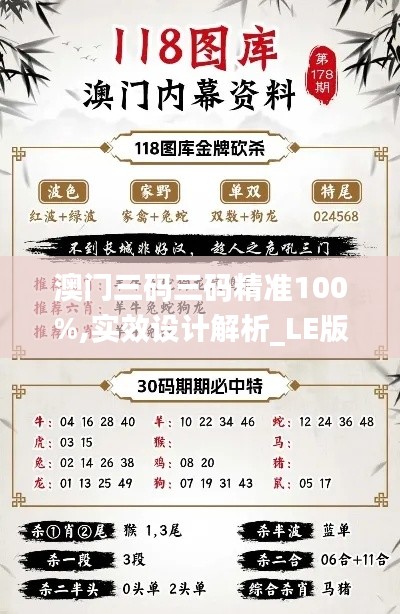 澳门三码三码精准100%,实效设计解析_LE版9.717