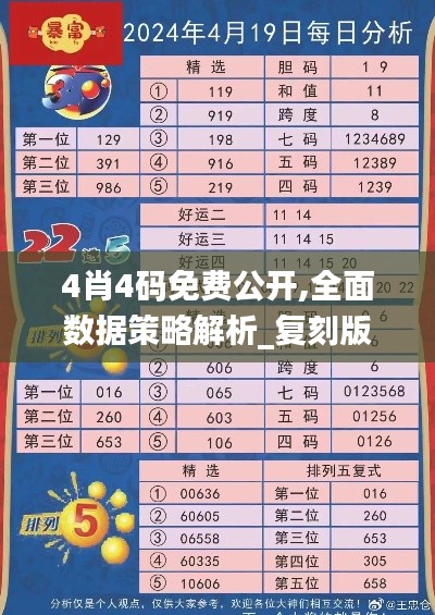 4肖4码免费公开,全面数据策略解析_复刻版8.231
