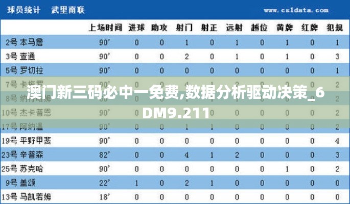 澳门新三码必中一免费,数据分析驱动决策_6DM9.211