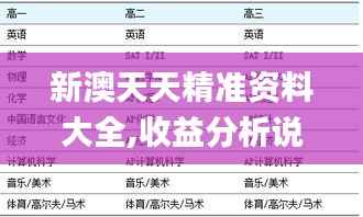 新澳天天精准资料大全,收益分析说明_复刻版13.928