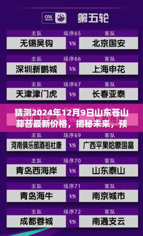 揭秘未来市场趋势，山东苍山蒜苔最新价格预测（2024年12月9日）