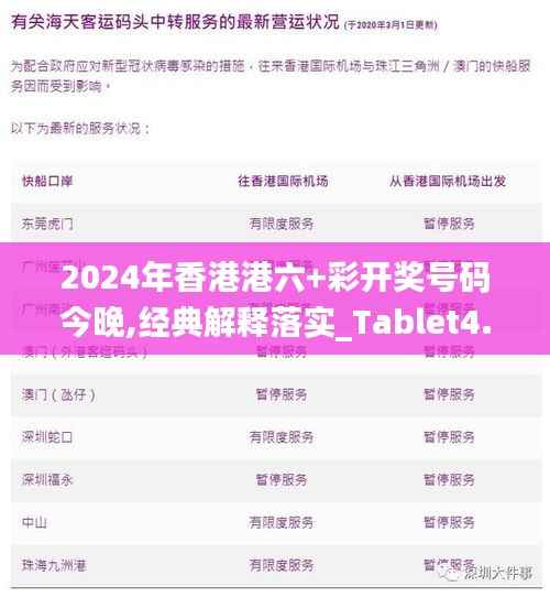 2024年香港港六+彩开奖号码今晚,经典解释落实_Tablet4.388