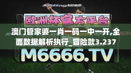 澳门管家婆一肖一码一中一开,全面数据解析执行_冒险款3.237