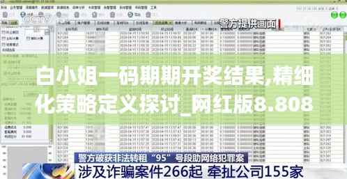 白小姐一码期期开奖结果,精细化策略定义探讨_网红版8.808