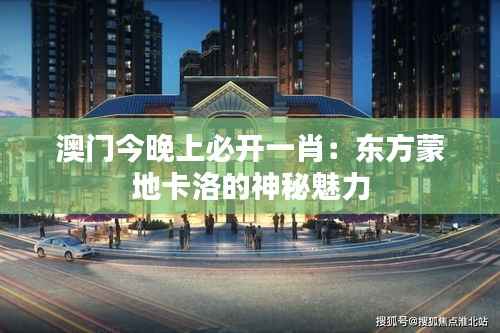 澳门今晚上必开一肖：东方蒙地卡洛的神秘魅力