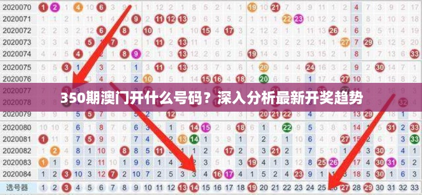 350期澳门开什么号码？深入分析最新开奖趋势