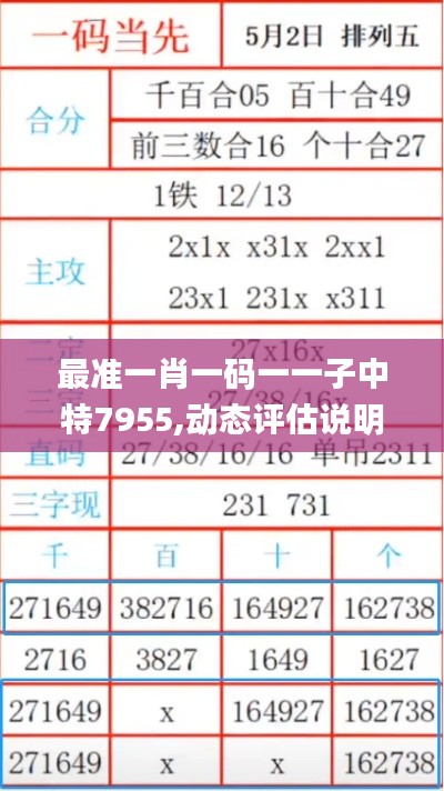 最准一肖一码一一子中特7955,动态评估说明_iPad2.710