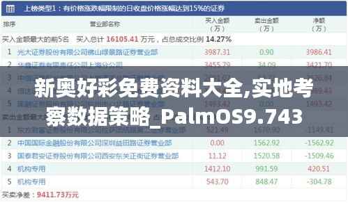 新奥好彩免费资料大全,实地考察数据策略_PalmOS9.743