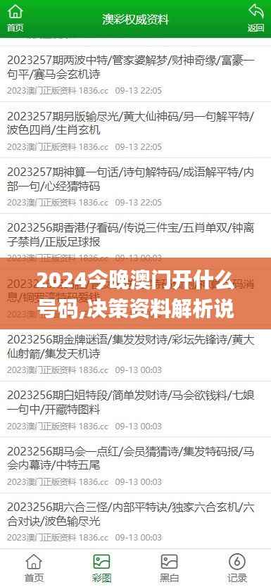 2024今晚澳门开什么号码,决策资料解析说明_C版110.688