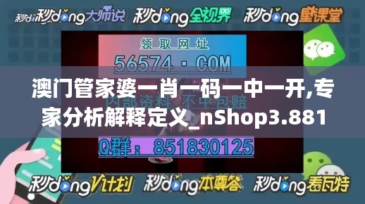 澳门管家婆一肖一码一中一开,专家分析解释定义_nShop3.881