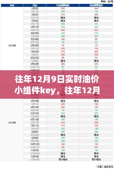 深度解析油价波动趋势与未来展望,历年12月9日实时油价小组件密钥揭秘