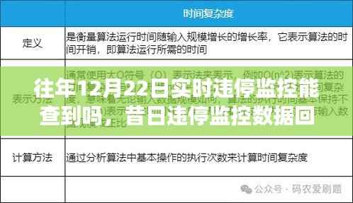 昔日违停监控数据回溯,能否重现12月22日实时违停记录?