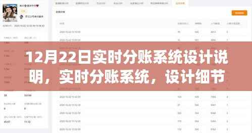 12月22日实时分账系统设计详解，流程解析与设计细节探讨