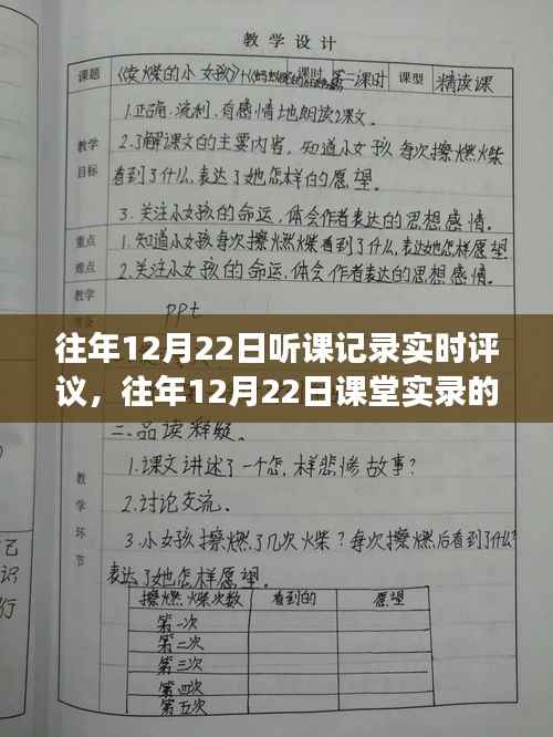 往年12月22日课堂实录深度洞察与实时评议