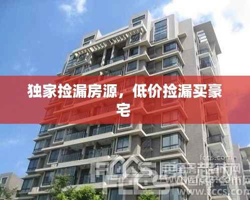 独家捡漏房源，低价捡漏买豪宅 