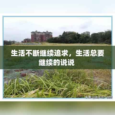 生活不断继续追求,生活总要继续的说说