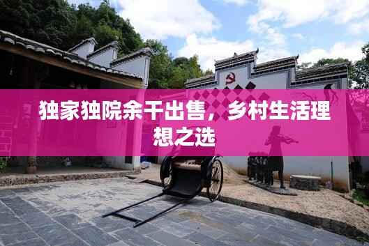 独家独院余干出售，乡村生活理想之选