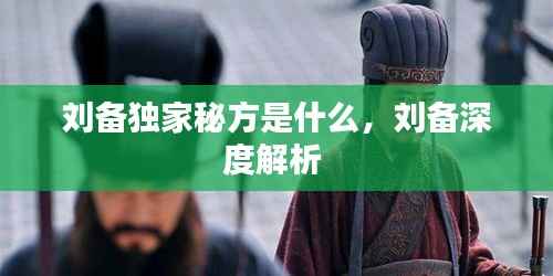 刘备独家秘方是什么，刘备深度解析 
