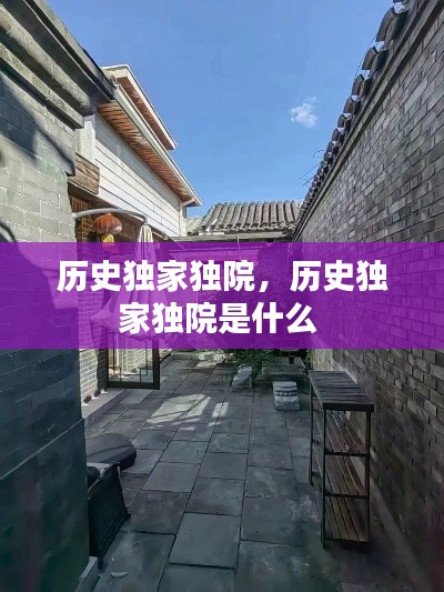 历史独家独院，历史独家独院是什么 
