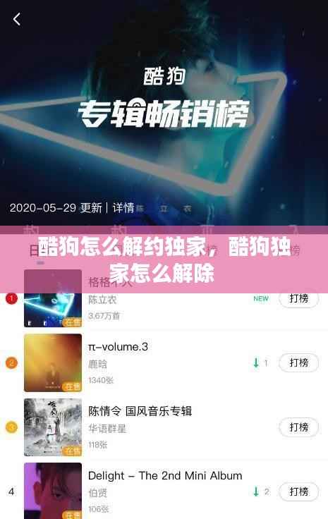 酷狗怎么解约独家，酷狗独家怎么解除 
