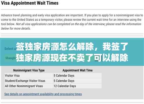 签独家房源怎么解除，我签了独家房源现在不卖了可以解除吗 