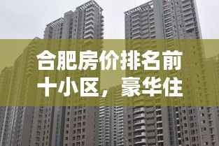 合肥房价排名前十小区，豪华住宅榜单揭秘！
