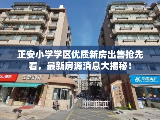 正安小学学区优质新房出售抢先看,最新房源消息大揭秘!