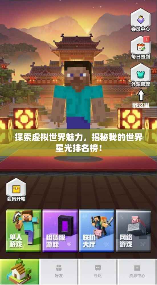 探索虚拟世界魅力，揭秘我的世界星光排名榜！