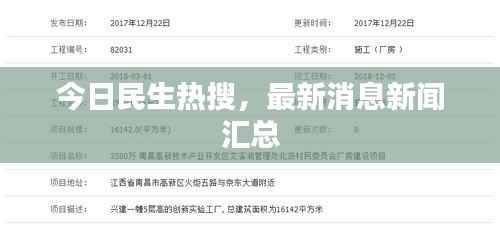 今日民生热搜，最新消息新闻汇总