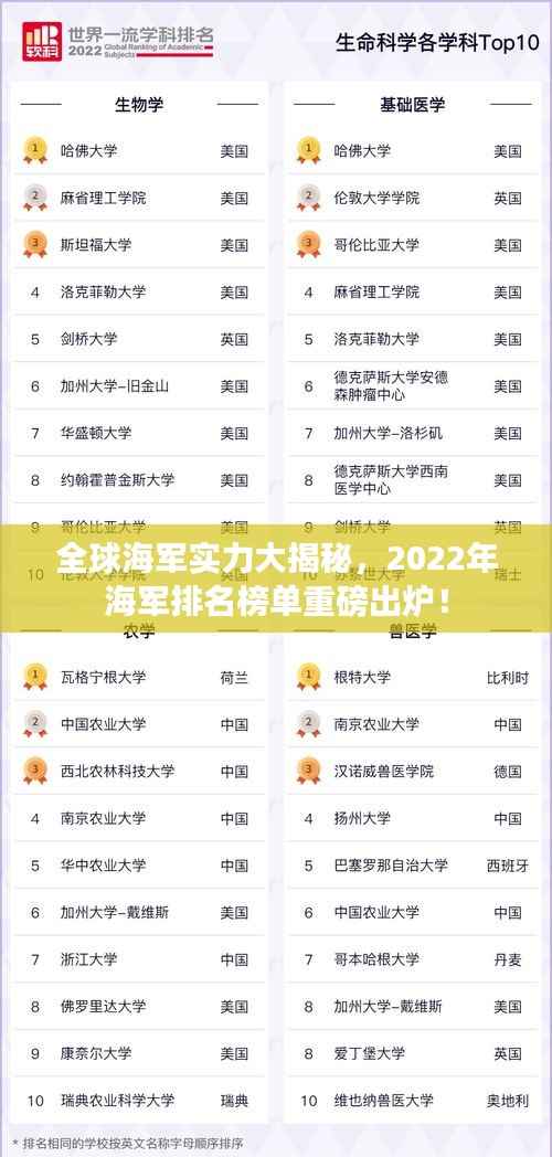 全球海军实力大揭秘，2022年海军排名榜单重磅出炉！