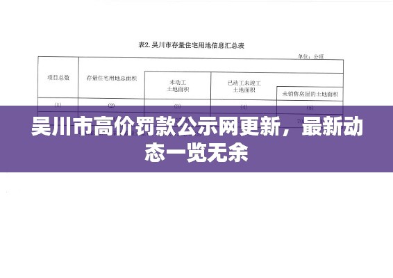 吴川市高价罚款公示网更新，最新动态一览无余