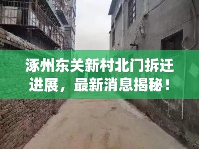 涿州东关新村北门拆迁进展，最新消息揭秘！