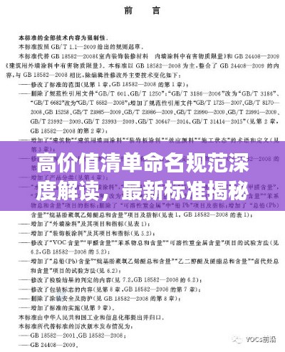 高价值清单命名规范深度解读,最新标准揭秘!