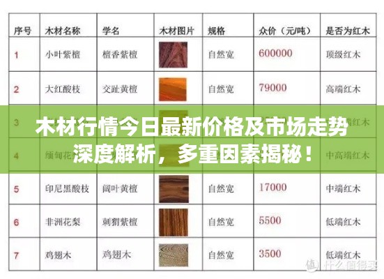 木材行情今日最新价格及市场走势深度解析，多重因素揭秘！