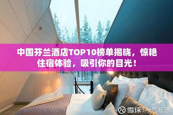 中国芬兰酒店TOP10榜单揭晓,惊艳住宿体验,吸引你的目光!