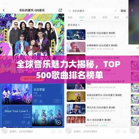 全球音乐魅力大揭秘，TOP 500歌曲排名榜单