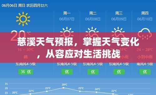 慈溪天气预报,掌握天气变化,从容应对生活挑战
