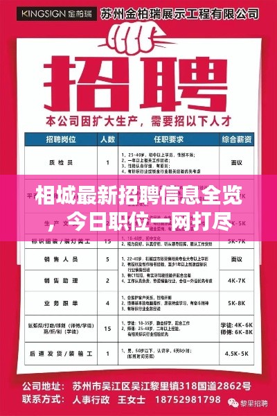 相城最新招聘信息全览，今日职位一网打尽