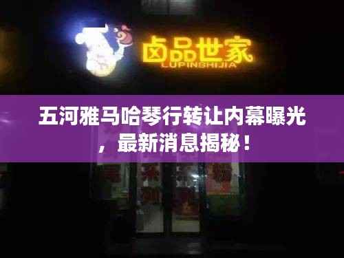 五河雅马哈琴行转让内幕曝光，最新消息揭秘！