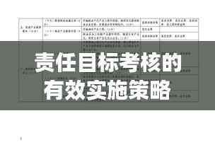 责任目标考核的有效实施策略