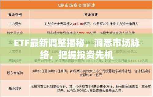 ETF最新调整揭秘，洞悉市场脉络，把握投资先机