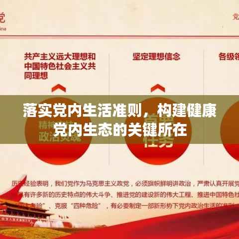 落实党内生活准则，构建健康党内生态的关键所在