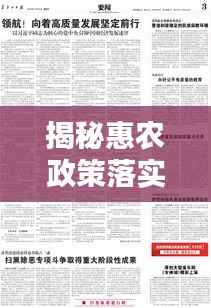 揭秘惠农政策落实背后的原因与意义