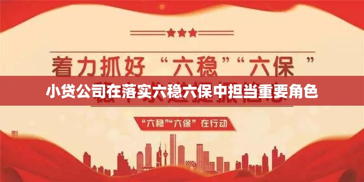 小贷公司在落实六稳六保中担当重要角色
