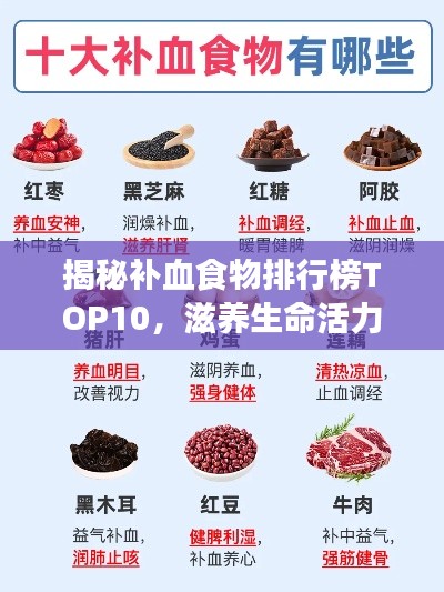 揭秘补血食物排行榜TOP10，滋养生命活力，让你焕发健康光彩