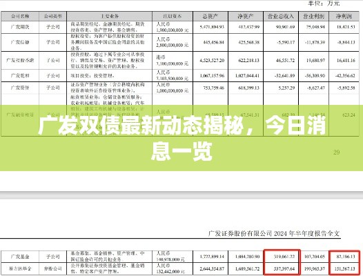 广发双债最新动态揭秘，今日消息一览