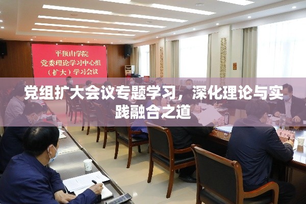 党组扩大会议专题学习,深化理论与实践融合之道